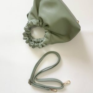 Womens green crossbody clutch bag